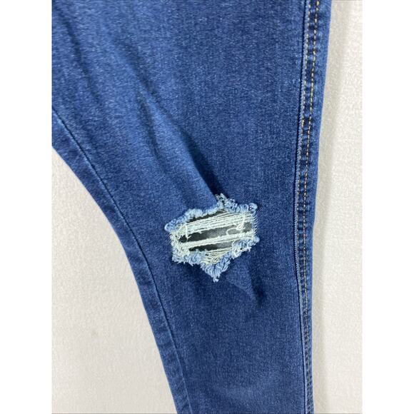 Levis Signature Jeans‎ Womens Size 12 High Rise Skinny Raw Hem Destroyed Denim - Picture 13 of 13